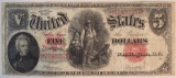 1907 $5 US Note