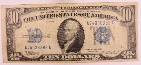 1934 $10 Silver Certificate