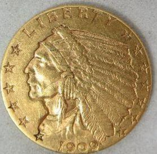 1909 $2.50 Gold Indian