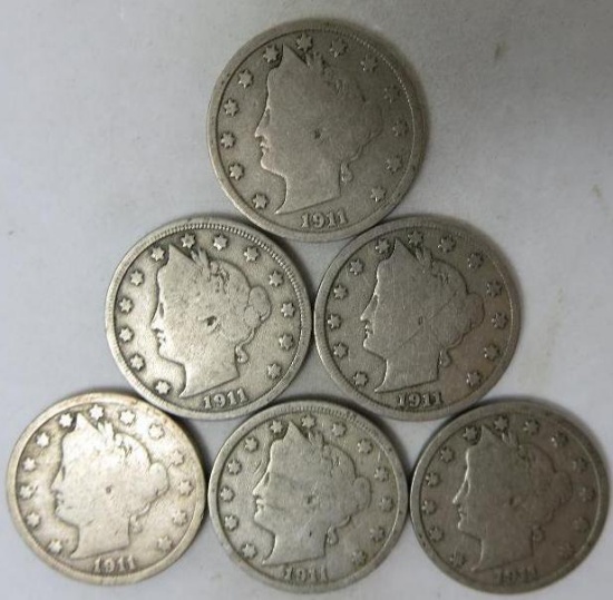 1911 Liberty Head Nickels