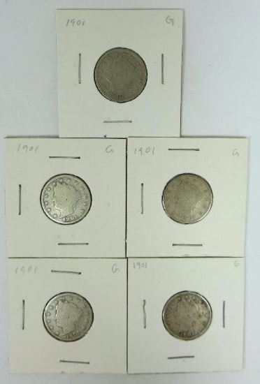 1901-P Liberty Head Nickels