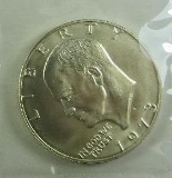 1973 Ike Unc Silver Dollar