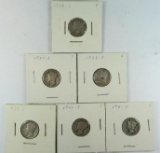 1936-1941-S Mercury Dimes