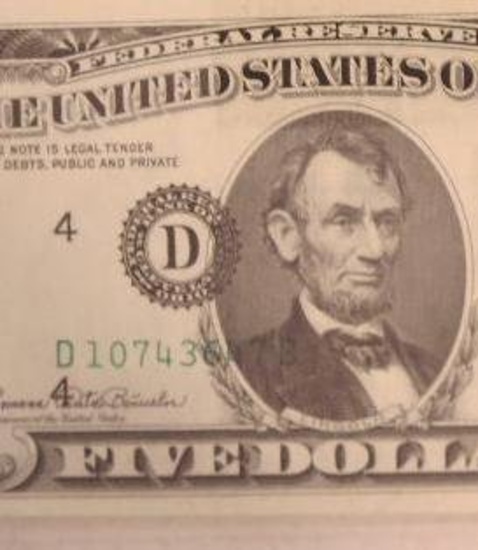 1969C $5 Federal Reserve Note