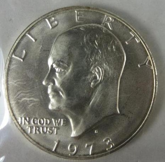 1973 Ike Unc Silver Dollar