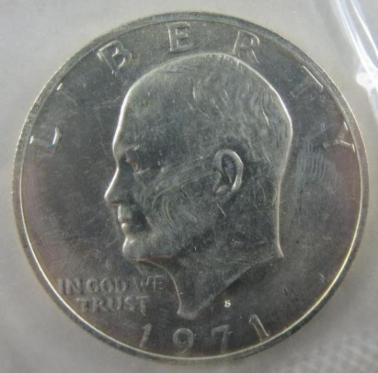 1971 Ike Unc Silver Dollar