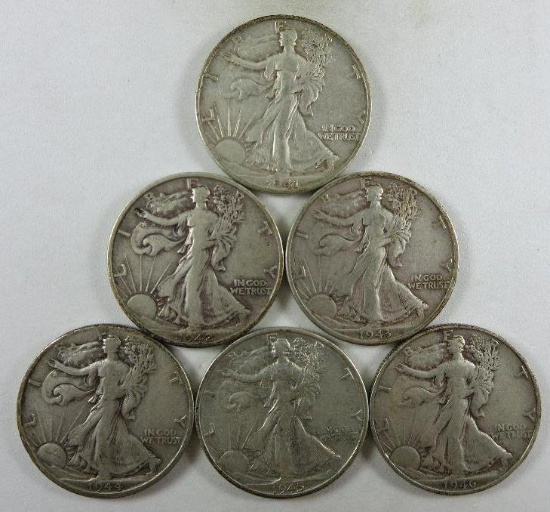 1941-1946 Walking Liberty Half Dollars