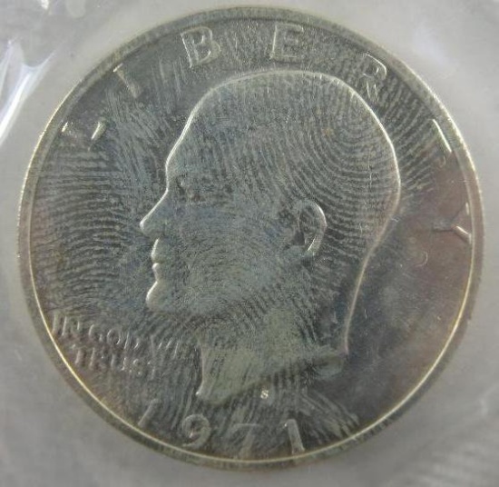 1971 Ike Unc Silver Dollar