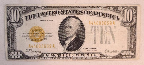 1928 $10 Gold Certificate