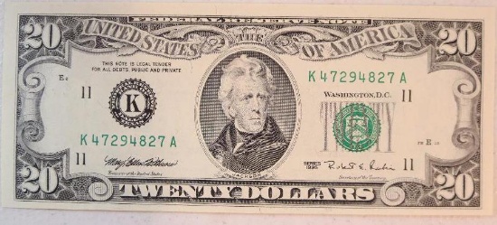 1995 $20 Federal Reserve Note