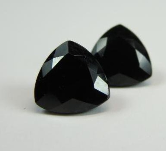 1.69 ct. Black Spinel matched pair