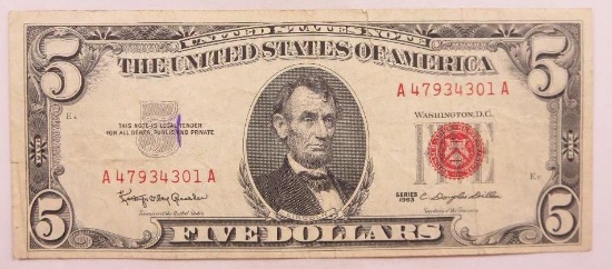 1963 $5 US Note