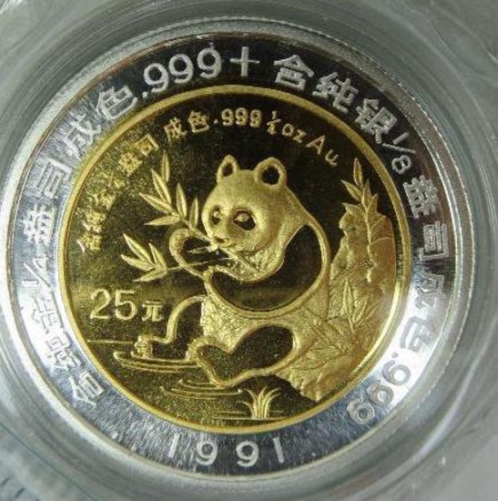 1991 Panda Silver and Gold