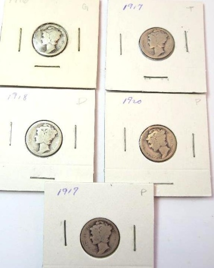 1916-1920 Mercury Dimes