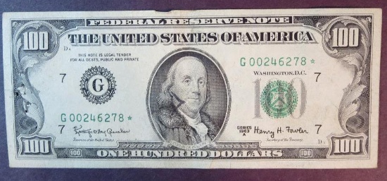 1963 A $100 Federal Reserve Note
