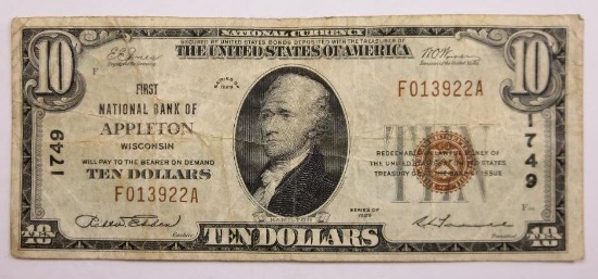 1929 $10 National Currency