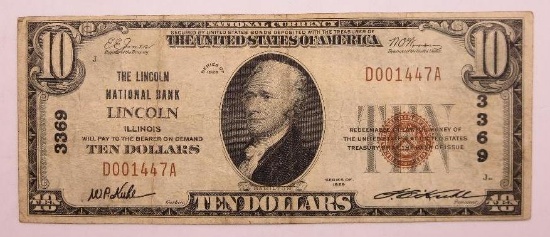 1929 $10 National Currency