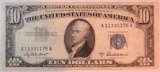 1953 A $10 Silver Certificate