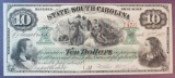1872 $10 State of South Carolina Scrip