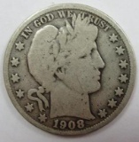 1908-S Barber Half Dollar