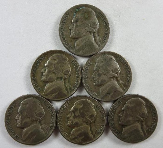 1945 Jefferson Nickels