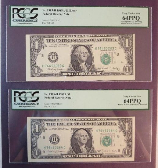 1988 A $1 Federal Reserve Note