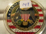 Purple Heart Clad Painted Coin
