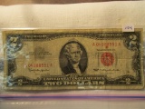 1963 Red Letter $2 Bill
