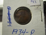 1934P Wheat Penny