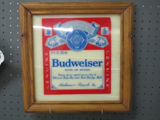 Budweiser Glass Sign