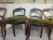 Pair of Green Chairs, Open Back