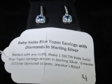 Baby Swiss Blue Topaz Earrings