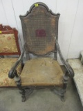 Wicker Back Dining Chair