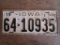 Iowa License Plate 1950