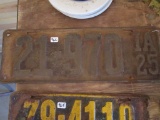 Iowa License Plate 1925