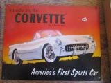 Metal Sign Corvette America's First Sports Car
