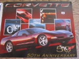 Metal Sign Corvette 50th Annv.