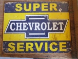 Metal Sign Chevrolete Super Service