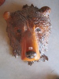 Wood Bear Head Carving