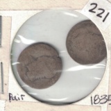 Pair of 1835 Capped Bust Dimes