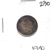 1940 Mercury Dime