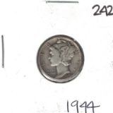 1944 Mercury Dime