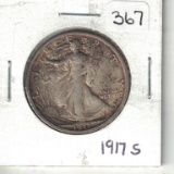 1917 S Walking Liberty Half Dollar