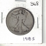 1918 S Walking Liberty Half Dollar