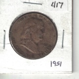 1951 Franklin Half Dollar