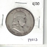 1951 S Franklin Half Dollar