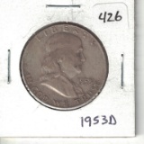 1953 D Franklin Half Dollar