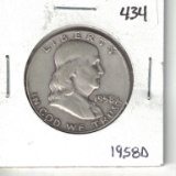 1958 D Franklin Half Dollar