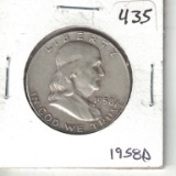 1958 D Franklin Half Dollar