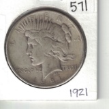 1921 Peace Dollar